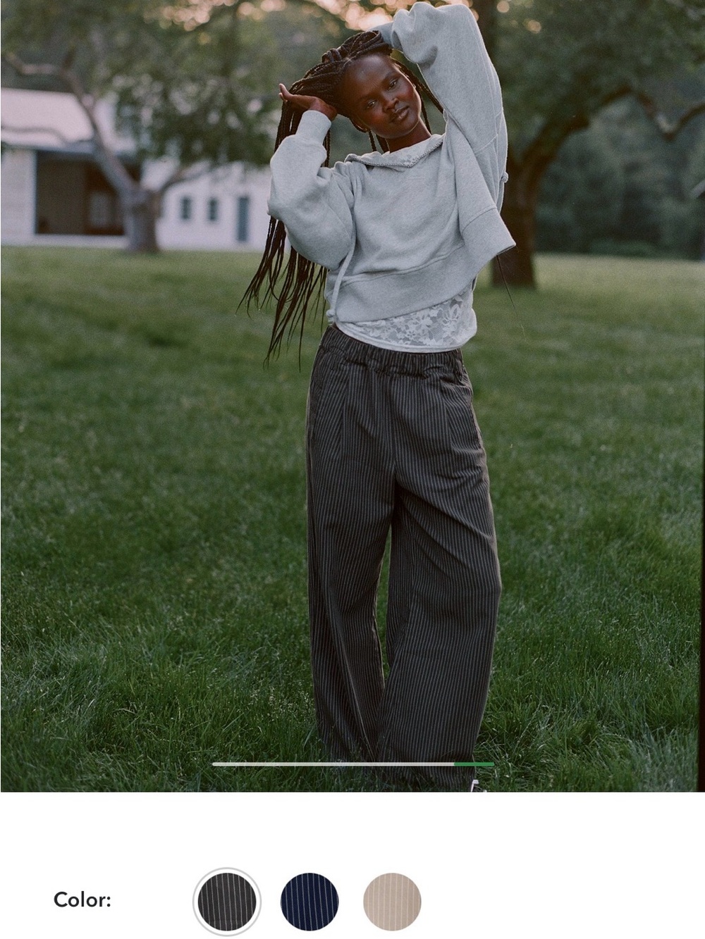 Aerie Stripe Trouser Pants